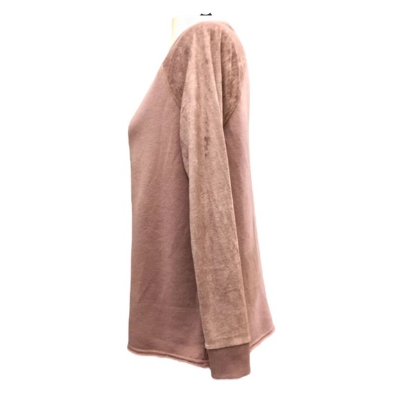 American Eagle Outfitters Women’s Sweatshirt Velvet Sleeves Raw hem - Picture 3 of 8